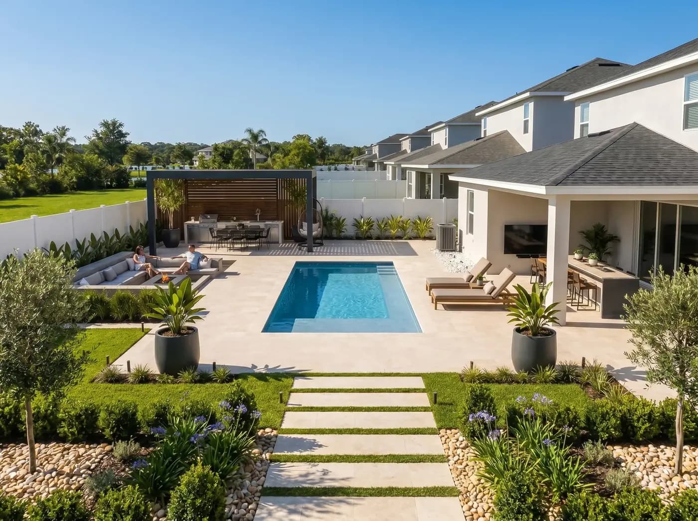 Piscina X-Pools serie Austin instalada