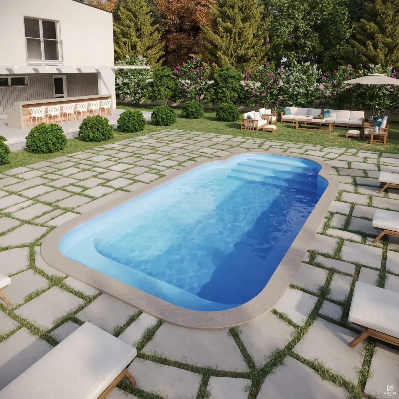 Proyecto con piscina X-Pools serie Daytona Beach