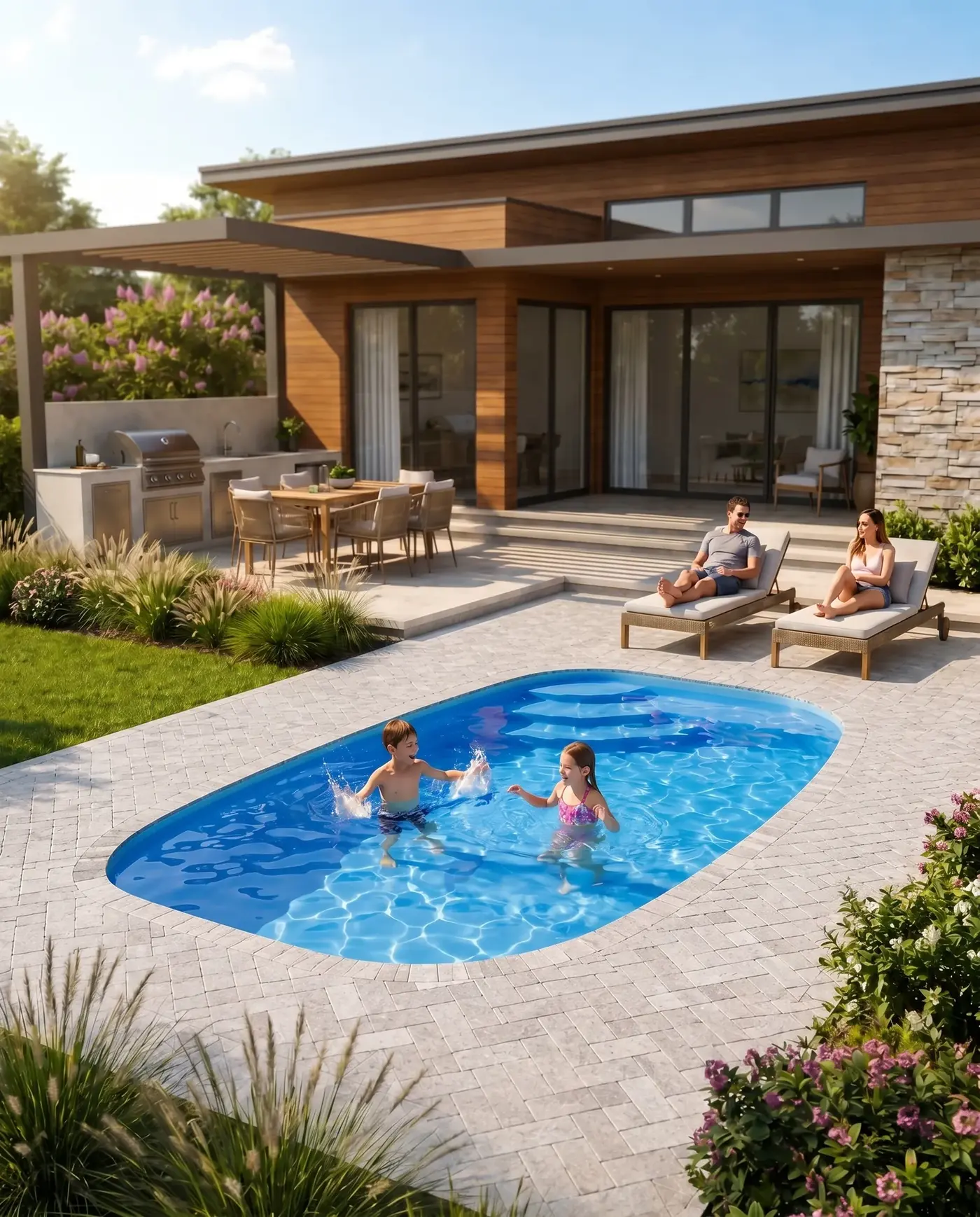 Proyecto con piscina X-Pools serie Naples