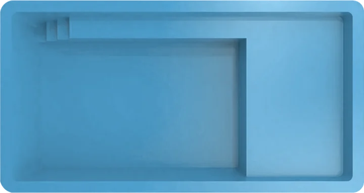 Piscina X-Pools Austin, color Azul, borde liso