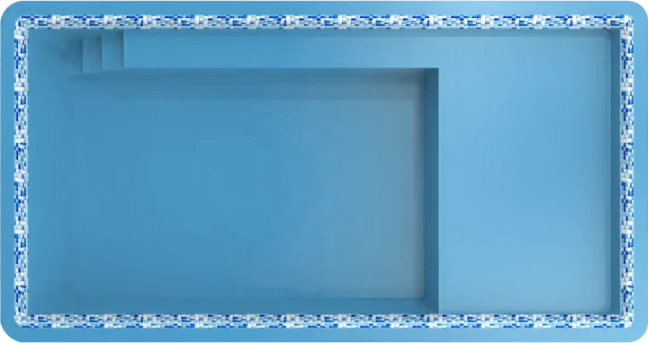 Piscina X-Pools Austin, color Azul, borde veneciano