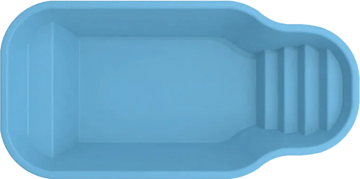 Piscina X-Pools Daytona Beach, color Azul, borde liso