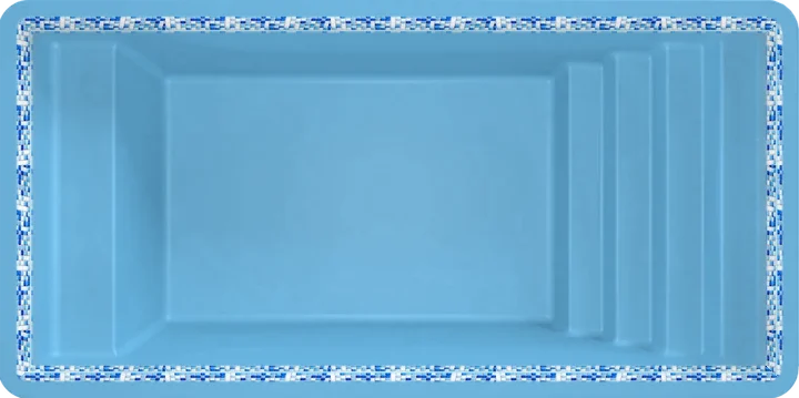 Piscina X-Pools Miami Beach, color Azul, borde veneciano