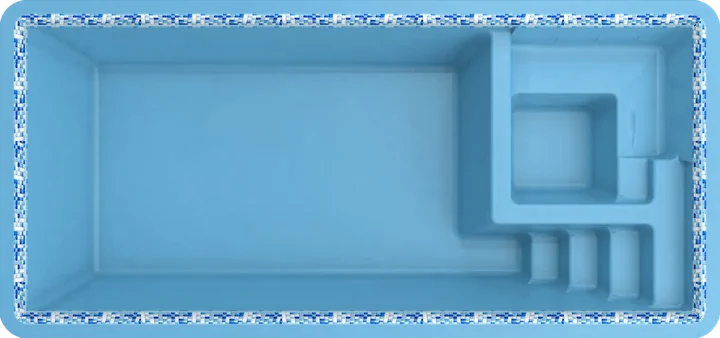 Piscina X-Pools X-Line, color Azul, borde veneciano